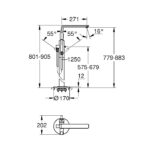 Grohe Lineare Single-lever bath mixer 1/2", floor mounted chrome - Image 2