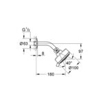 Grohe Tempesta Cosmopolitan 100 Head shower set 3 sprays chrome - Image 2