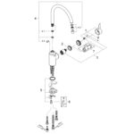 Grohe Eurosmart Cosmopolitan Single-lever sink mixer 1/2" chrome - Image 2