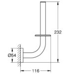 Grohe Essentials Spare toilet paper holder brushed hard graphite - Image 2