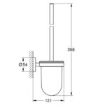 Grohe Essentials Toilet brush set brushed hard graphite - Image 2