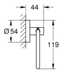 Grohe Essentials Toilet roll holder brushed hard graphite - Image 2