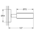Grohe Essentials Glass/soap dish holder brushed hard graphite - Image 2