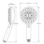 Cobra Spectra Handshower 4 Sprays Chrome - Image 2