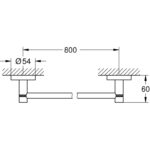 Grohe Essentials Towel rail brushed hard graphite - Image 2