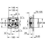 Grohe Rapido SmartBox Universal rough-in box, 1/2" - Image 2