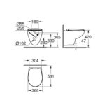 Grohe Bau Ceramic Wall hung WC set alpine white - Image 2