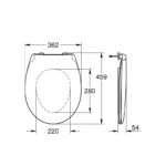 Grohe Bau Ceramic WC seat soft close alpine white - Image 2