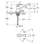 Grohe BauEco Single-lever sink mixer 1/2" chrome - Image 2