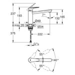 Grohe BauEdge Single-lever sink mixer 1/2" chrome - Image 2