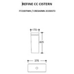 Vaal Refine Cistern Top Dual Flush Close Couple White - Image 2