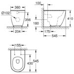 Grohe Essence Floor standing back to wall WC alpine white - Image 2