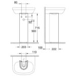 Grohe Euro Ceramic Full pedestal for wash basin alpine white - Image 2