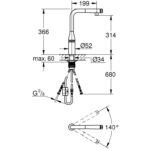 Grohe Minta Single-lever sink mixer 1/2" chrome - Image 2
