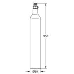 GROHE Blue 425 g CO2 bottle, empty chrome - Image 2