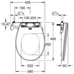 Grohe Bau Ceramic Manual bidet seat alpine white - Image 2