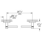 Grohe Essentials Towel rail brushed cool sunrise - Image 2