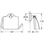 Grohe Essentials Toilet roll holder brushed cool sunrise - Image 2