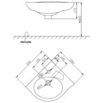 Cobra Shelter Wall Hung Corner Basin 1 Taphole White - Image 2