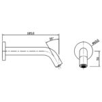 Cobra Electronic Spout Wall Type No Touch Duct Installation 15mm MI Inlet Chrome - Image 2