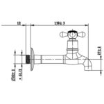 Cobra Roma Light Pattern Extended Extended Bib Tap 15mm Chrome - Image 2