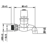 Cobra Demand Bibtap Press Button & Hold Chrome - Image 2