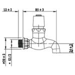 Cobra Demand Bibtap Press Button & Hold Rough Brass - Image 2