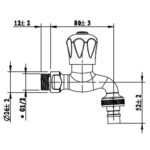 Cobra Stella Light Pattern Hose Bibtap 1/2 Chrome - Image 2