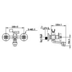 Cobra Ledimo Light Pattern Bath Diverter Mixer Wall Type & Handshower Chrome - Image 2