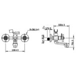 Cobra Roma Light Pattern Bath Mixer Wall Type & Handshower - Image 2