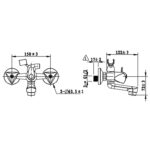 Cobra Carina Light Pattern Bath Diverter Mixer Wall Type Chrome - Image 2
