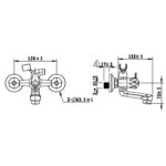 Cobra Stella Light Pattern Bath Diverter Mixer Wall Type & Handshower 1/2 Chrome - Image 2