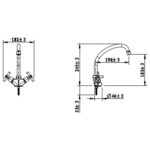 Cobra Ledimo Light Pattern Sink Mixer Pillar Type Chrome - Image 2