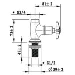Cobra Star Light Pattern Prep Bowl Tap Pillar Type Excluding Spout Chrome - Image 2