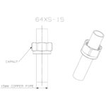 Cobra Compression Spare Capnut X25 15mm Rough Brass - Image 2