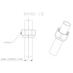 Cobra Compression Spare Capnut X500 15mm Rough Brass - Image 2