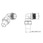 Cobra Compression Elbow 90 CXMI 22mm Rough Brass - Image 2