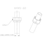 Cobra Compression Spare Capnut X2 Labeled 22mm Rough Brass - Image 2