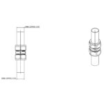 Cobra Compression Straight Coupler CXC 28mm Rough Brass - Image 2
