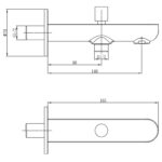 Cobra Diverter Bath Spout 165mm Chrome - Image 2