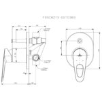 Cobra Den Bath/Shower Concealed Diverter Mixer Chrome - Image 2
