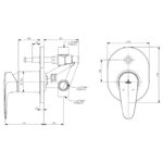 Cobra Recess Bath/Shower Concealed Diverter Mixer Chrome - Image 2