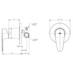 Cobra Recess Bath/Shower Concealed Mixer Chrome - Image 2