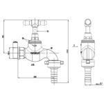 Cobra RB Heavy Pattern Hose Bibtap 3/4MI - Image 2
