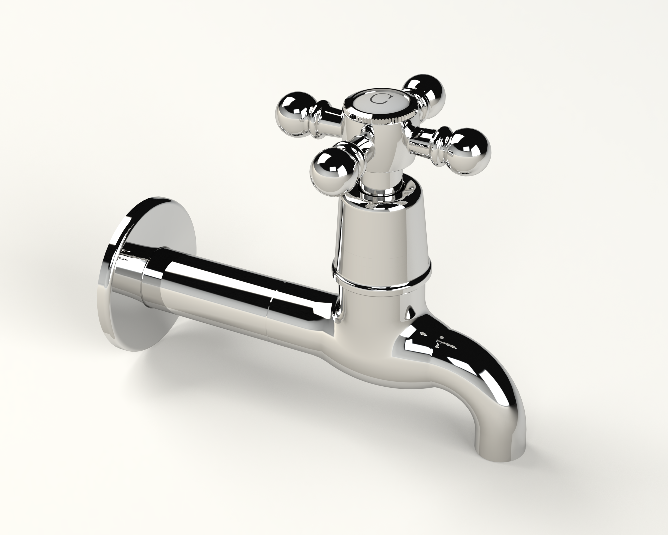 206EXT-15-Roma.png Cobra Roma Original Light Pattern Extended Bib Tap 15mm Chrome - Image 1