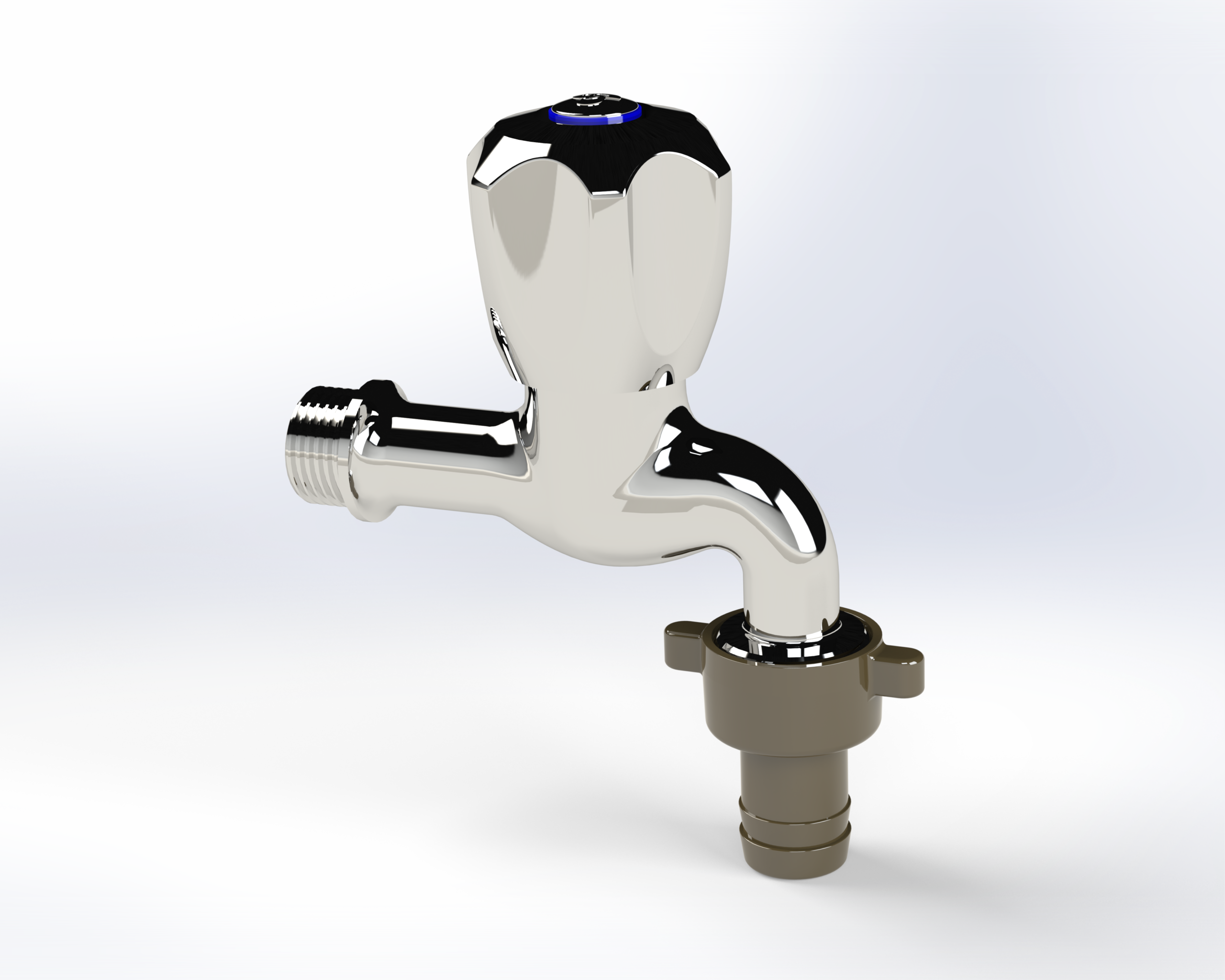 207EC-15-Stella.png Cobra Stella Original Light Pattern Hose Bibtap 1/2 MI Chrome - Image 1