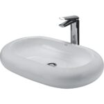 Vaal Perla Oval Counter Top Basin No Taphole White