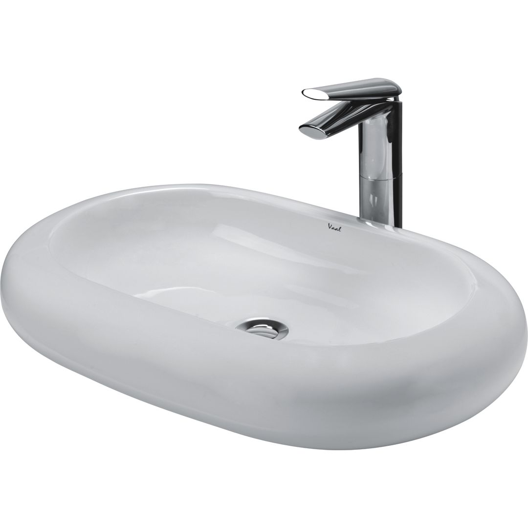 2147483647_249_311SLx0.jpg Vaal Perla Oval Counter Top Basin No Taphole White - Image 1