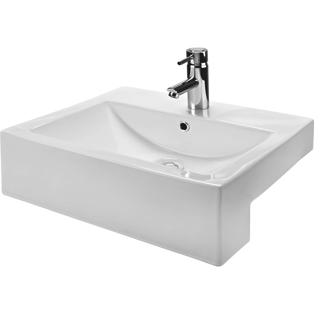 2147483647_249_PBD4xv1.jpg Vaal Azalea Rectangular Semi Drop In Basin 1 Taphole White - Image 1