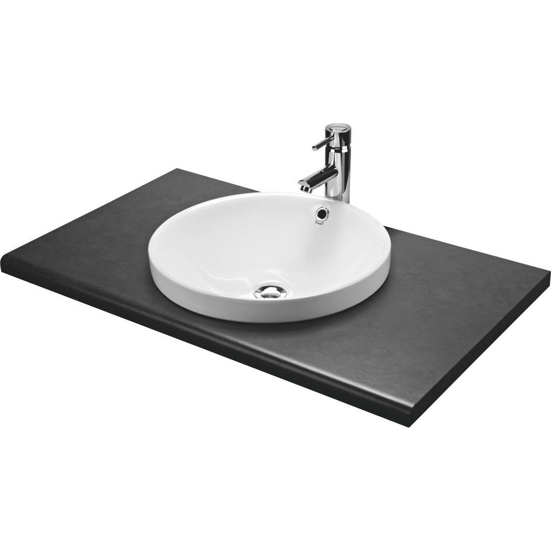 2147483647_249_qYVQsyO.jpg Vaal Jade Art Round Drop In Or Countertop Basin No Taphole White - Image 1